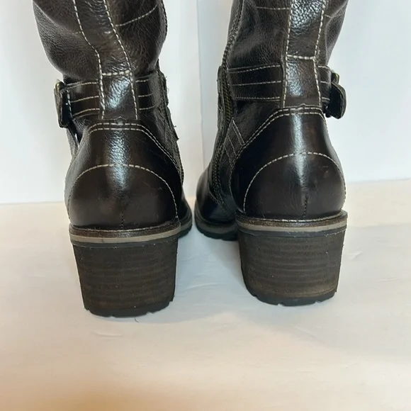 LLBean women’s Deerfield knee high leather dark brown boots. Size 8.5 - Picture 4 of 15